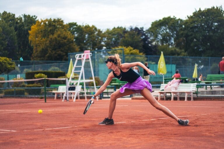 female tennis player at tennis court
