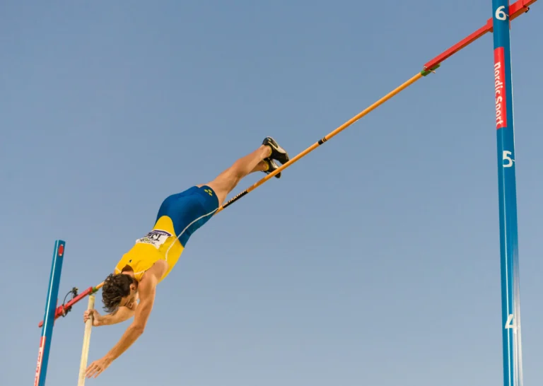 Mondo Duplantis pole vaulting