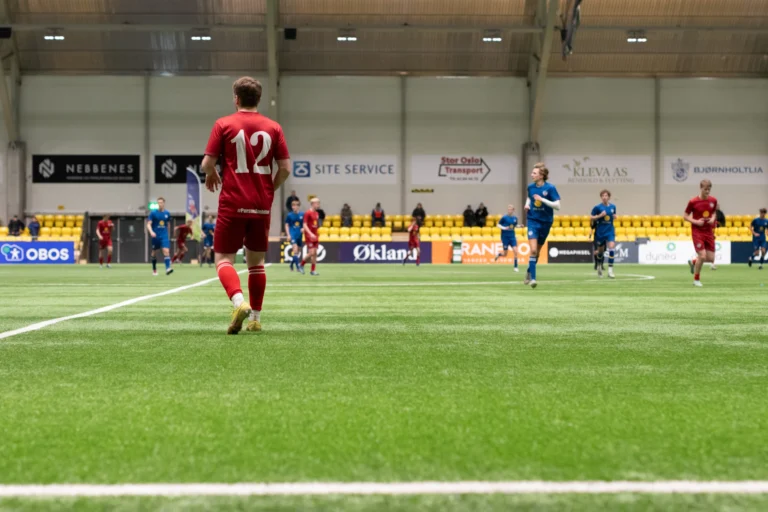 soccer player at college showcase