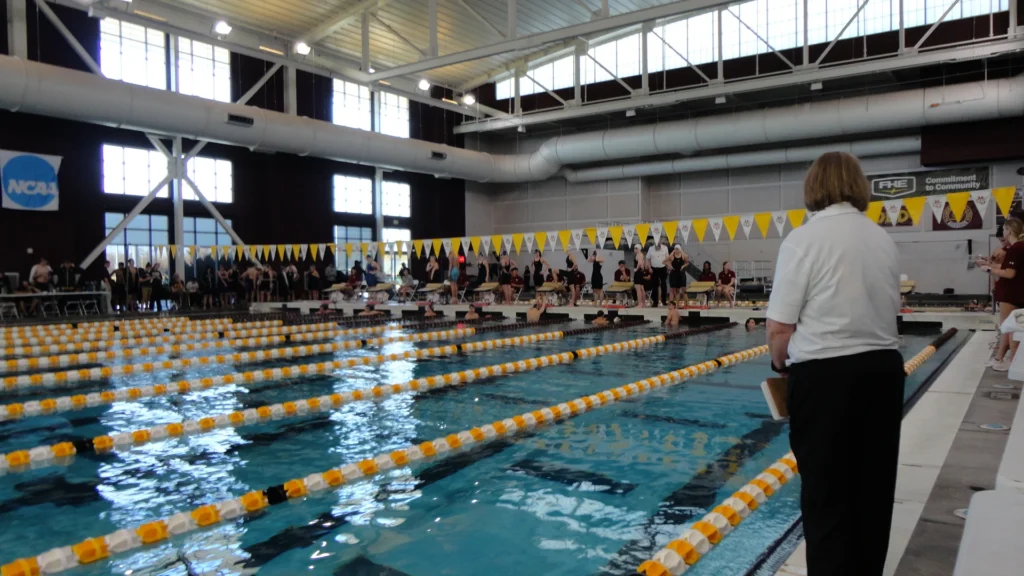 college swimming meet