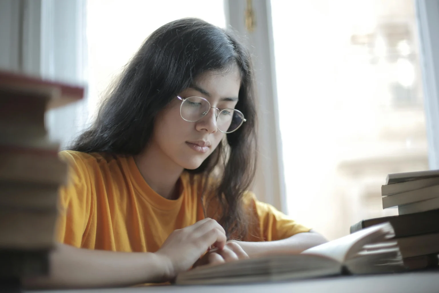 Student preparing for the TOEFL exam