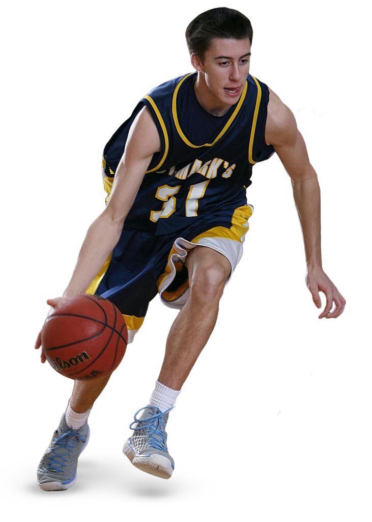 Basketball player on a basketball scholarship at a US university.
