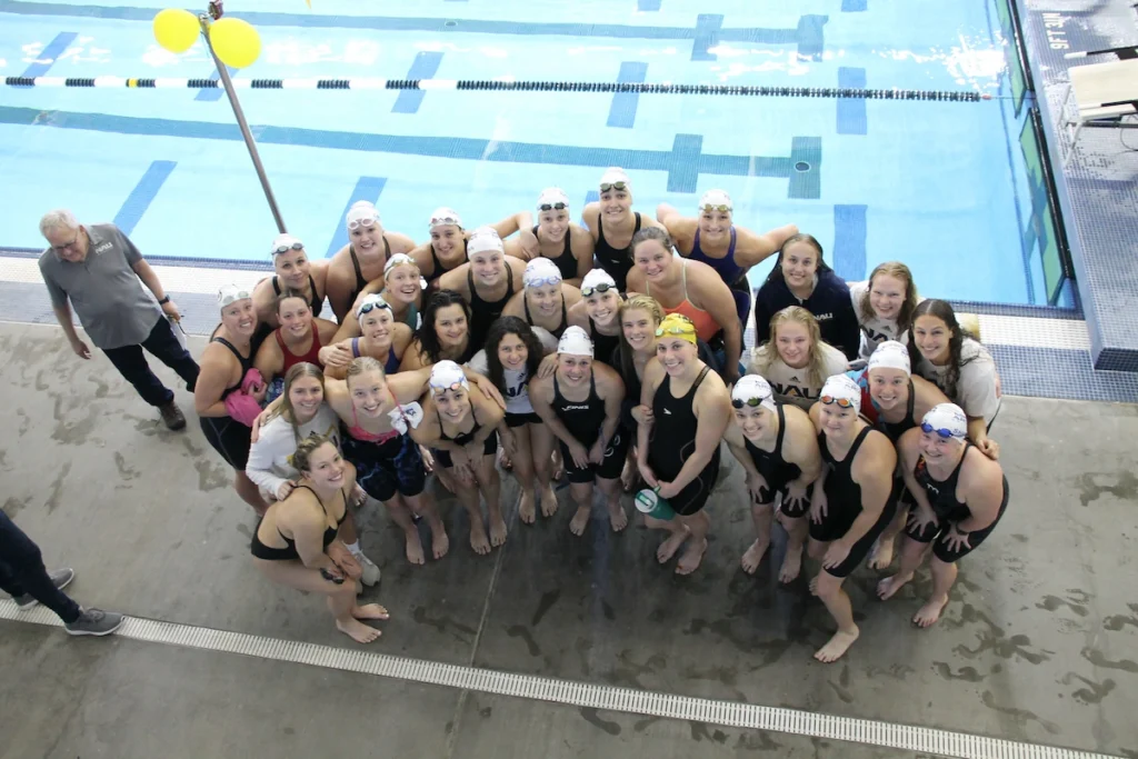 College swimming team in the US.