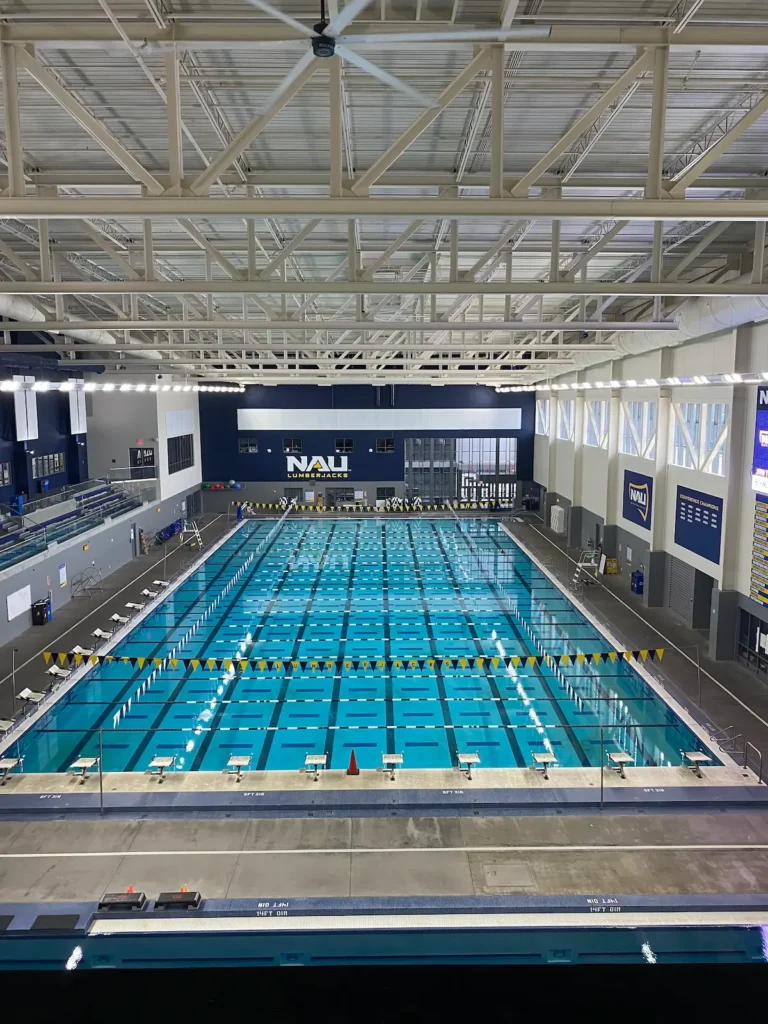 College swimming pool in the US.