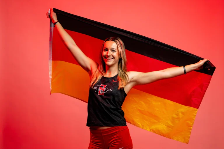 Jenna Fee Feyerabend with German flag