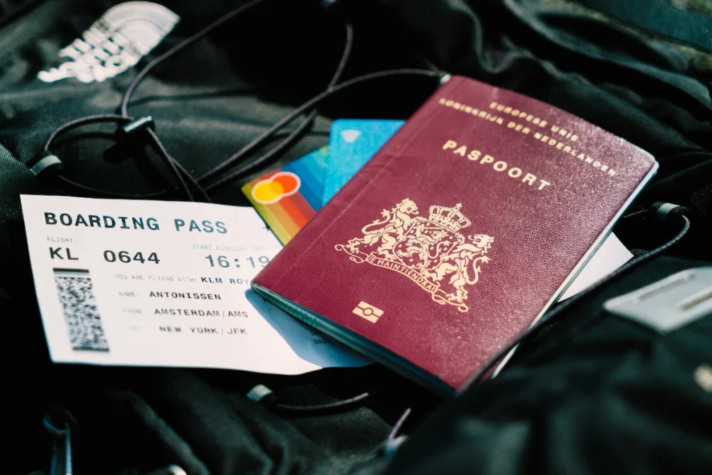 Passport and bording pass
