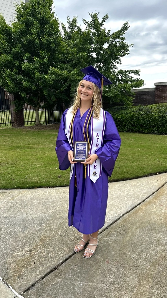 Student athlete Kim Auerswald graduating
